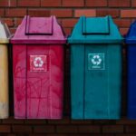 Korean recycling rules — color-coded sorting bins