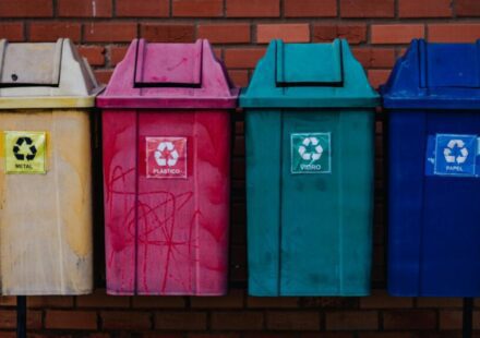 Korean recycling rules — color-coded sorting bins