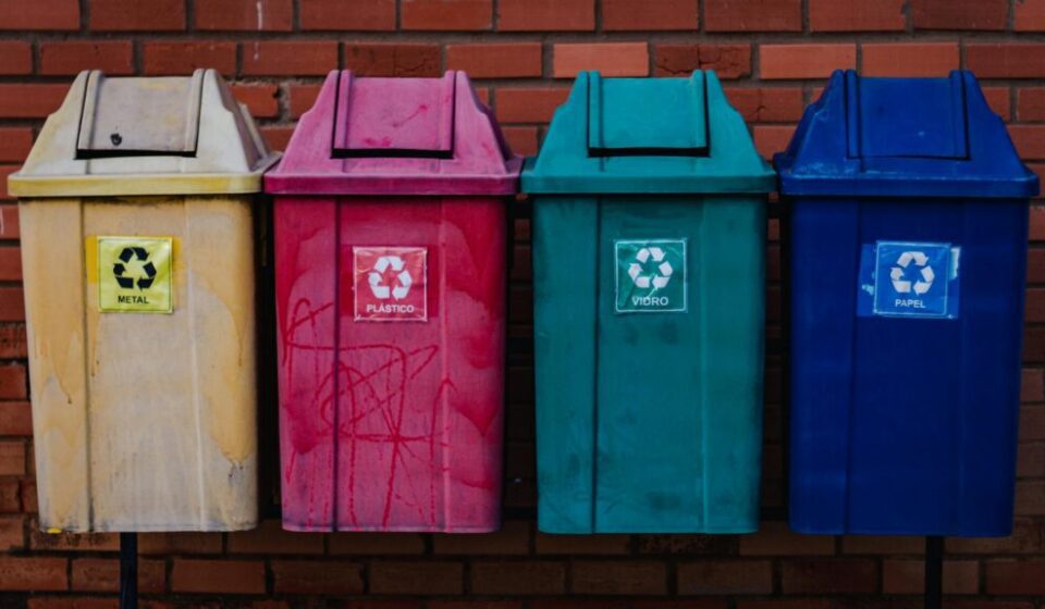 Korean recycling rules — color-coded sorting bins