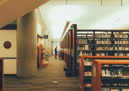 Public library sports facility — public library reading-room view