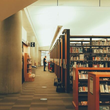 Public library sports facility — public library reading-room view