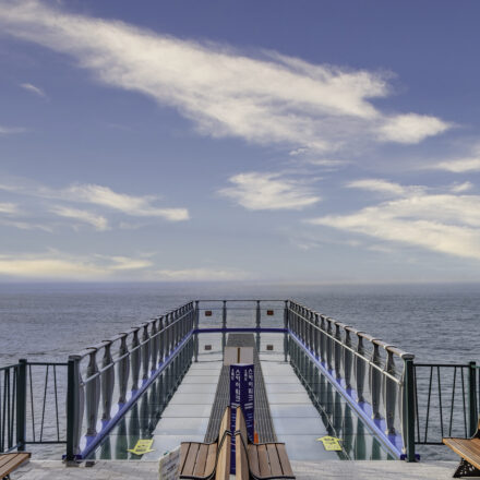 Oryukdo Skywalk Busan South Korea — aerial view of Oryukdo islands