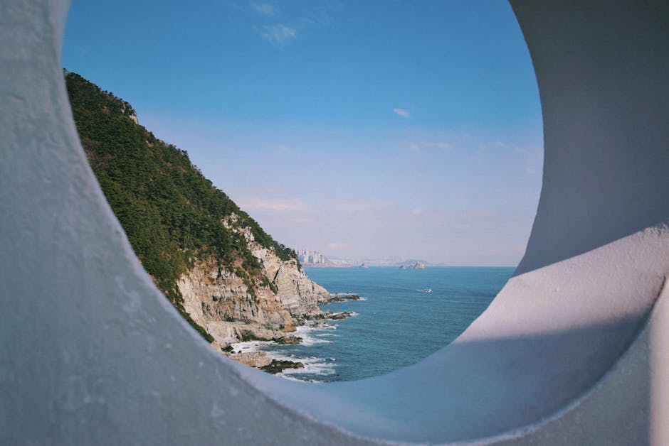 Oryukdo Skywalk Busan coastal view