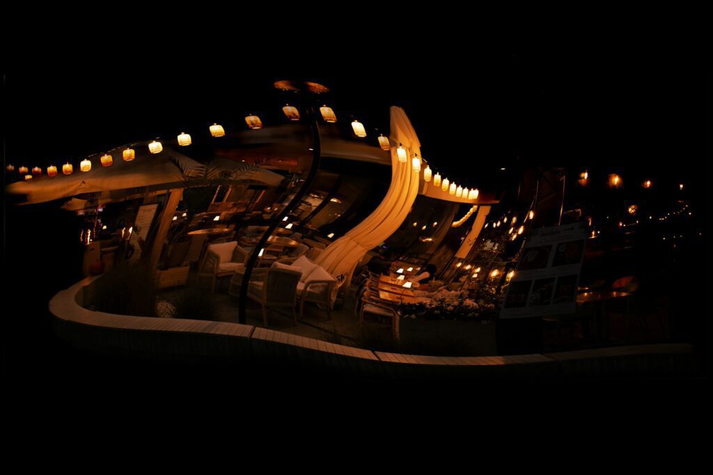 Gwangalli night view — cafe terrace