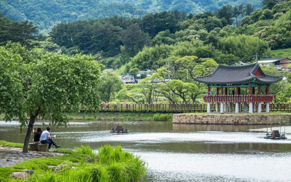 Gyeonggi valley day trip near Seoul — summer forest landscape