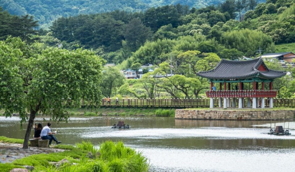 Gyeonggi valley day trip near Seoul — summer forest landscape