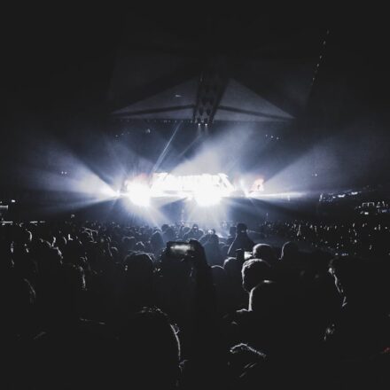 Hallyu concert K-pop venue audience with light sticks