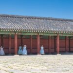 Hanbok photoshoot rural village outdoor traditional Korean dress portrait