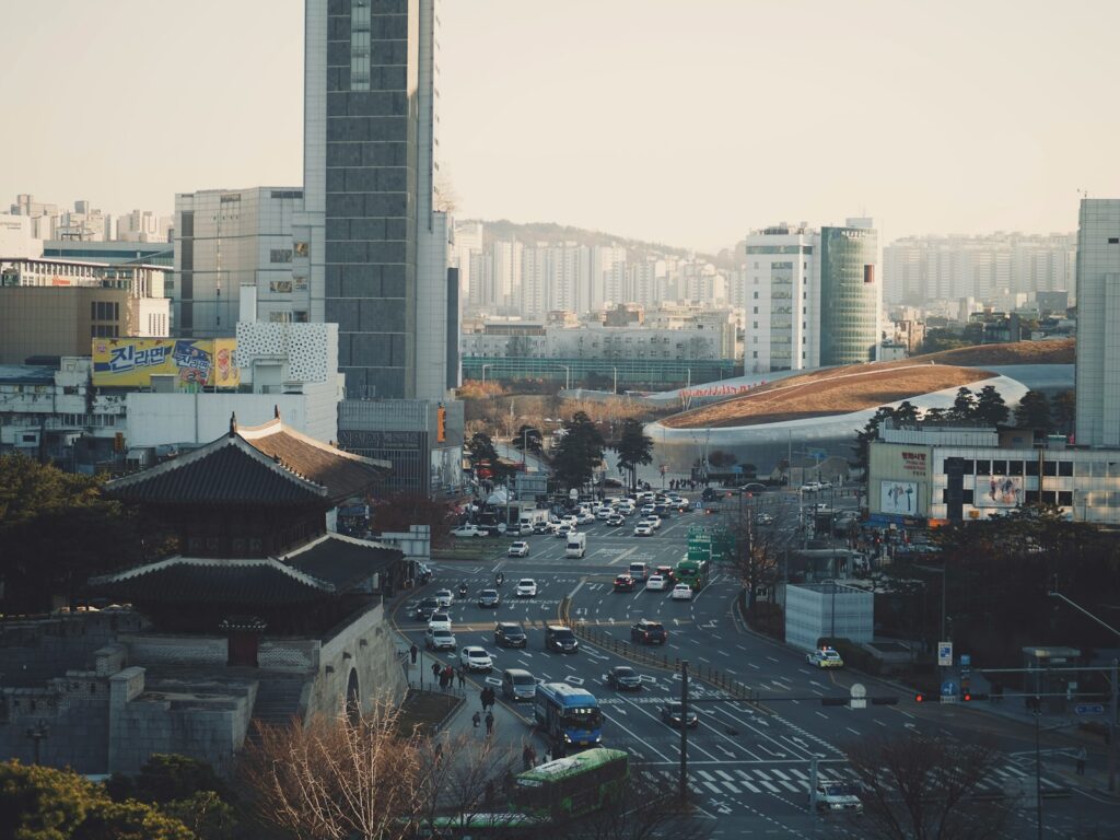 Jjimjilbang traditional market course — Dongdaemun night view