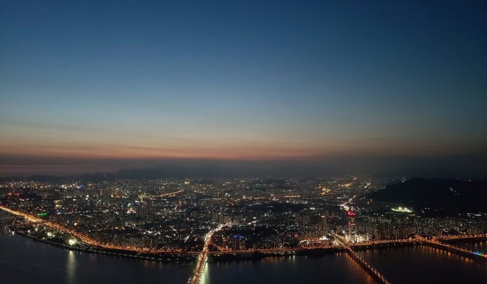 K-Drama filming location travel Seoul night skyline N Seoul Tower