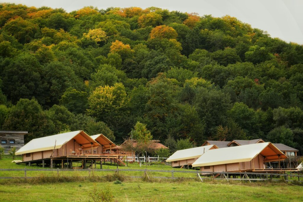 Korea summer camping — glamping site