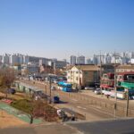 Seoul metropolitan weekend trip — Seoul cityscape with countryside park view