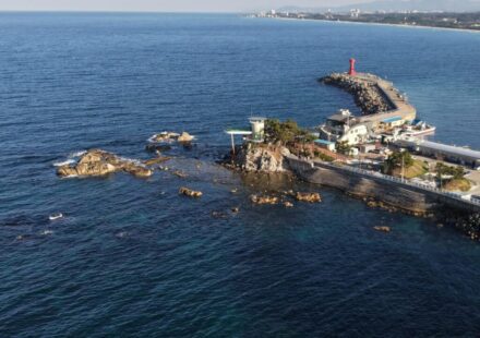 Sokcho 1 night 2 days itinerary - coastal scenery with Sokcho lighthouse and East Sea
