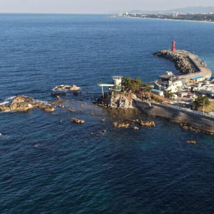 Sokcho 1 night 2 days itinerary - coastal scenery with Sokcho lighthouse and East Sea