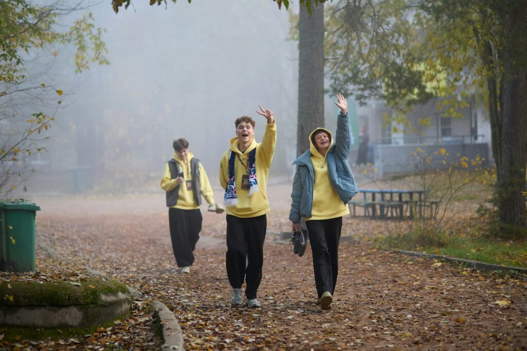International student stress management — daily exercise routine outdoors