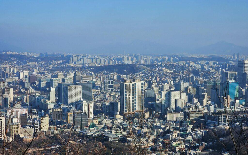 worker residence region korea Seoul aerial skyline