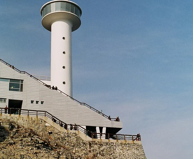 Taejongdae cliff coast walk — Yeongdo lighthouse and sea