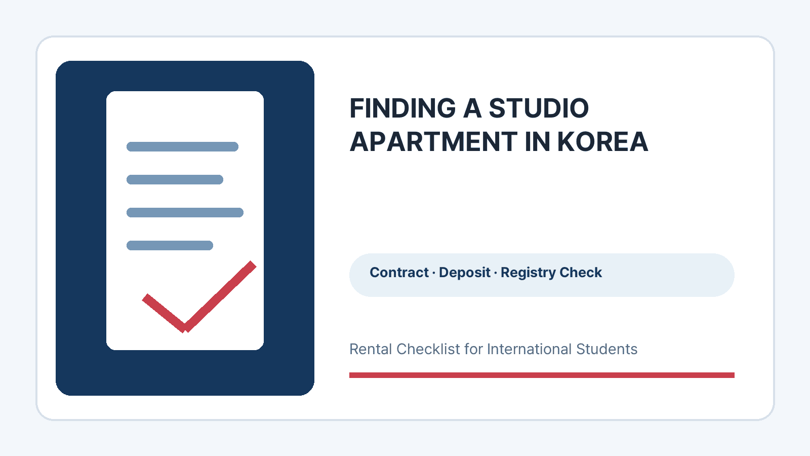 Finding a Studio Apartment in Korea: Complete Step-by-Step Guide for International Students featured image