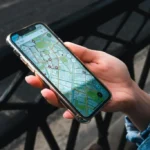 KakaoMap navigation — using a Korean map app on a smartphone