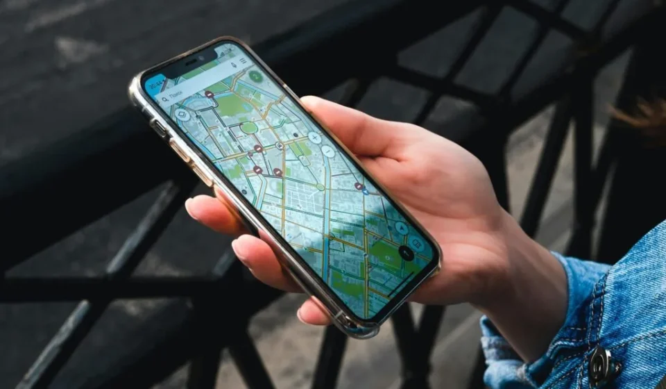 KakaoMap navigation — using a Korean map app on a smartphone