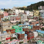 Colorful hillside houses of Gamcheon Culture Village in Busan
