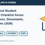 Illustrated WeBring guide: International Student Part-Time Checklist Korea: Permit Hours, Documents, Restrictions (2026)