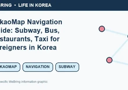 Illustrated WeBring guide: KakaoMap Navigation Guide: Subway, Bus, Restaurants, Taxi for Foreigners in Korea