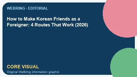 WeBring visual for How to Make Korean Friends as a Foreigner: 4 Routes That Work (2026)